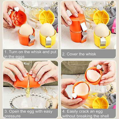 🥚 Easy-Grip Egg Opener – Bright Orange, Single Kitchen Tool