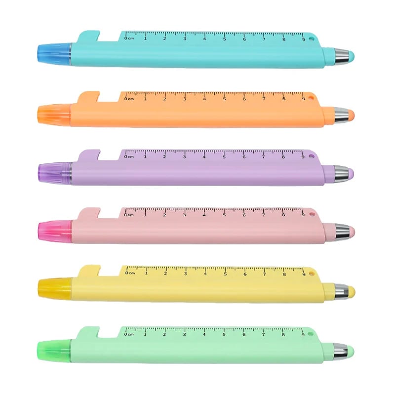 5-in-1 Precision Pen ✍️ – 0.5mm Writing Tool with Ruler & Stylus Features