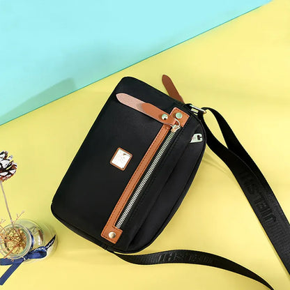 ❤️ Lightweight Red Nylon Crossbody Bag with Adjustable Strap