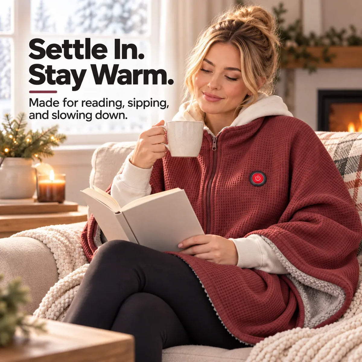 🧣Wearable Heated Blanket – Cozy Hands-Free Warmth☀️