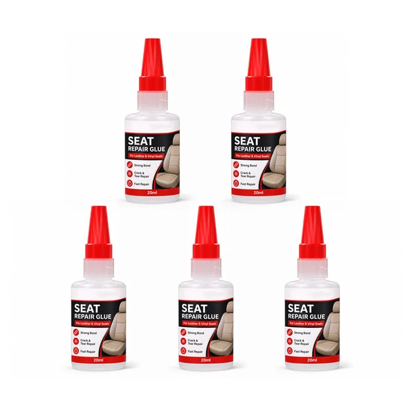 💯 Quick Dry Car Seat Leather Repair Glue‑ Precision Nozzle Vinyl & Leather Adhesive, Permanent Bond Repair Glue for Car Seats, Sofas & Leather Furnitures