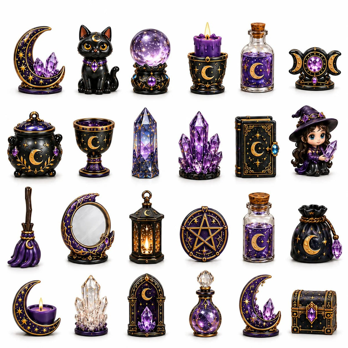 ⏳ Last Day 49% OFF – 🔮 2026 Crystal Witch Advent Calendar | 24 Days of Mystical Miniatures, Crystal-Inspired Surprises & Witchy Fantasy Charm ✨