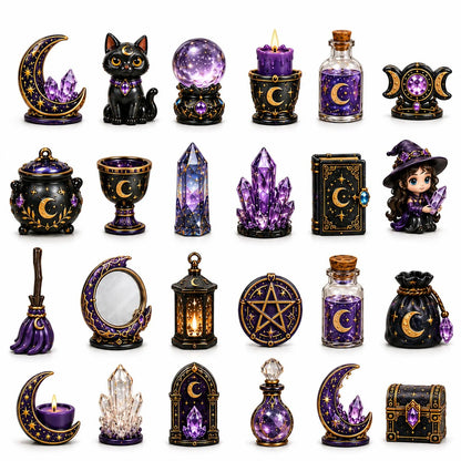 ⏳ Last Day 49% OFF – 🔮 2026 Crystal Witch Advent Calendar | 24 Days of Mystical Miniatures, Crystal-Inspired Surprises & Witchy Fantasy Charm ✨