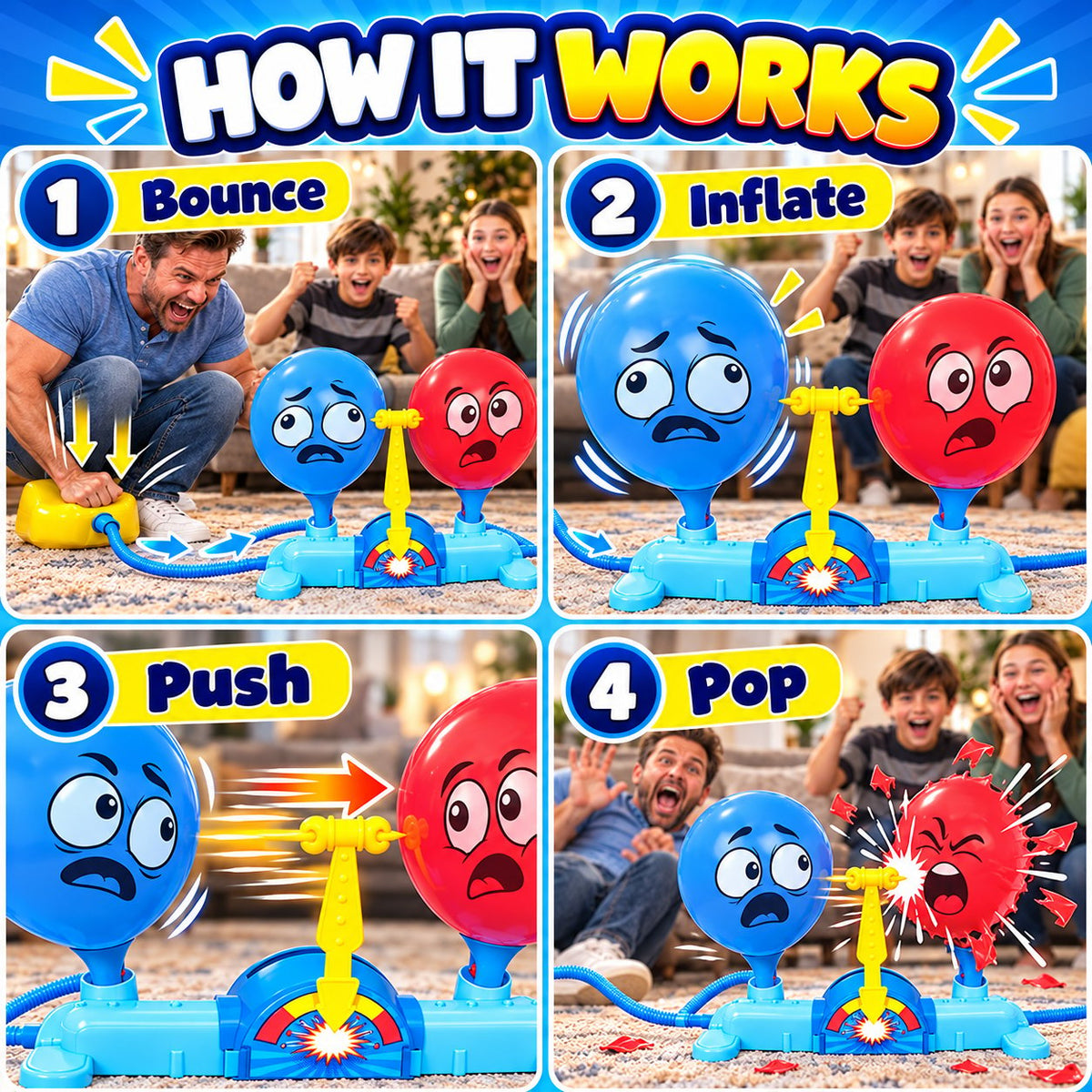 🎈 Rump Race Balloon-Popping Game – Hilarious Family Party Challenge