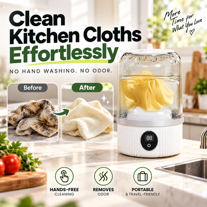 Compact Cordless Laundry Washer for Delicates, Socks & Underwear 🧺 USB Rechargeable ⚡