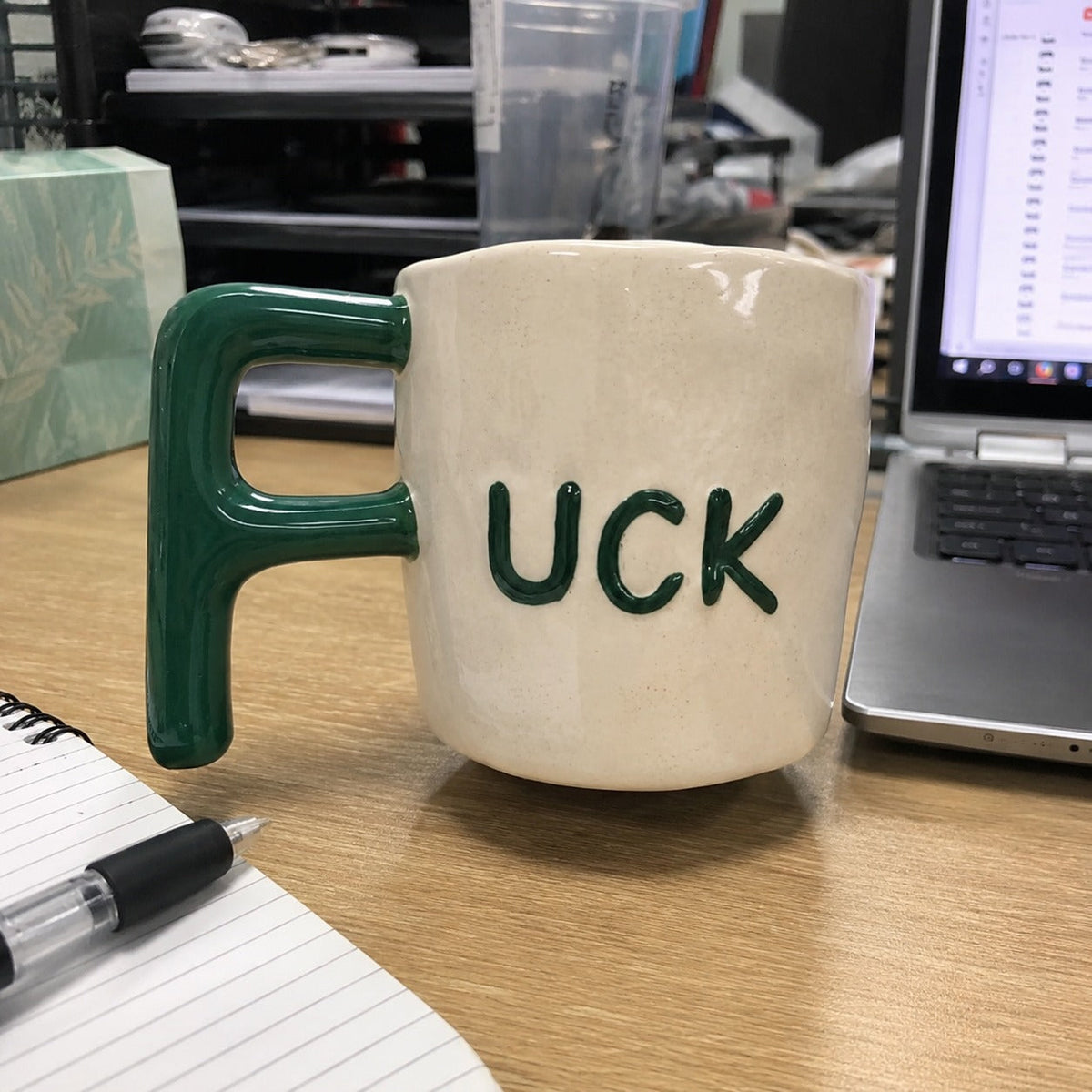 F-Bomb Coffee Mug ☕ – Funny Handle Design for Your Daily Caffeine Fix