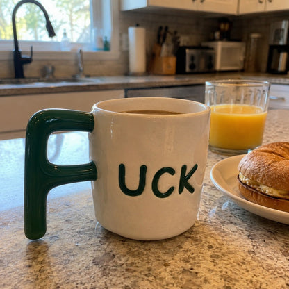 F-Bomb Coffee Mug ☕ – Funny Handle Design for Your Daily Caffeine Fix