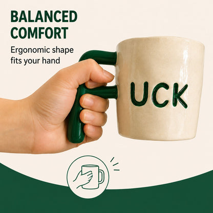 F-Bomb Coffee Mug ☕ – Funny Handle Design for Your Daily Caffeine Fix