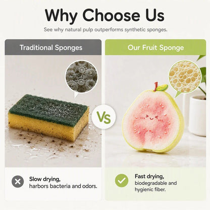 🍓 Cute Fruit-Shaped Dish Scrubber – Fun Kitchen Cleaning Sponge