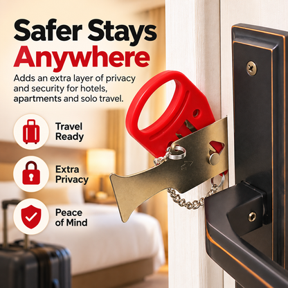 🔒 Portable Door Security Locks, 2-Pack – Heavy-Duty Metal Travel Hardware for Hotel Rooms, Apartments and Rentals