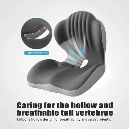❤️ Sit Better All Day – Contoured Memory Foam Seat & Lumbar Support Set for Pressure Relief