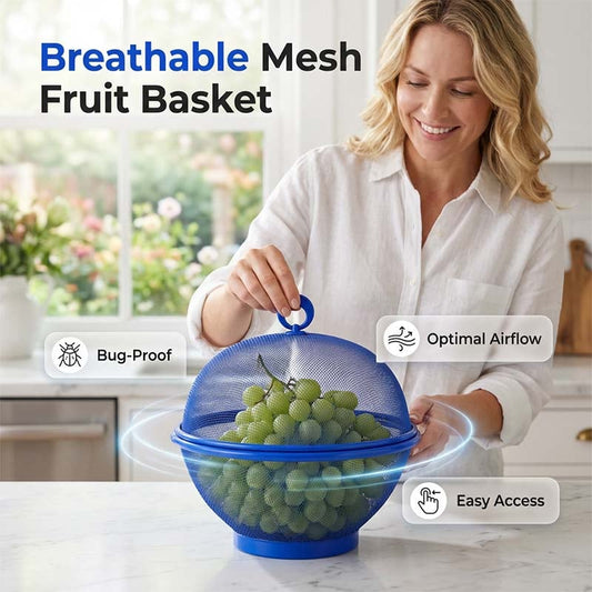 50% Off 🍒 Lidded Produce Keeper Basket – Fresh, Organized & Countertop Chic ✨