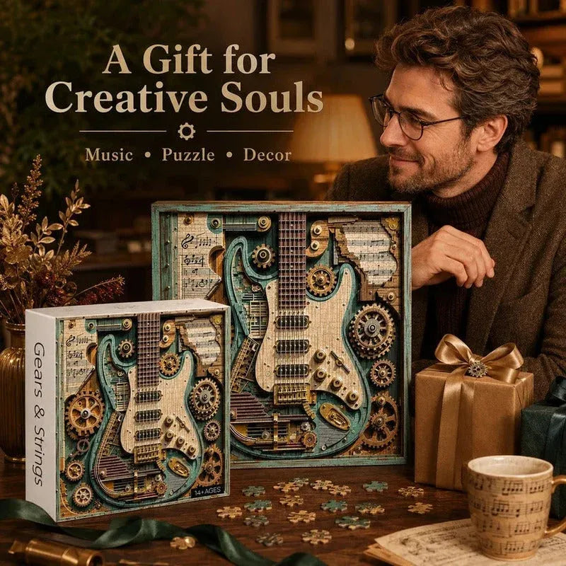 🧩Creative Steampunk Guitar 3D Puzzle