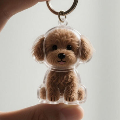 🐈 Calico Cat Memorial Keychain – Keepsake Capsule for Treasured Pet Fur