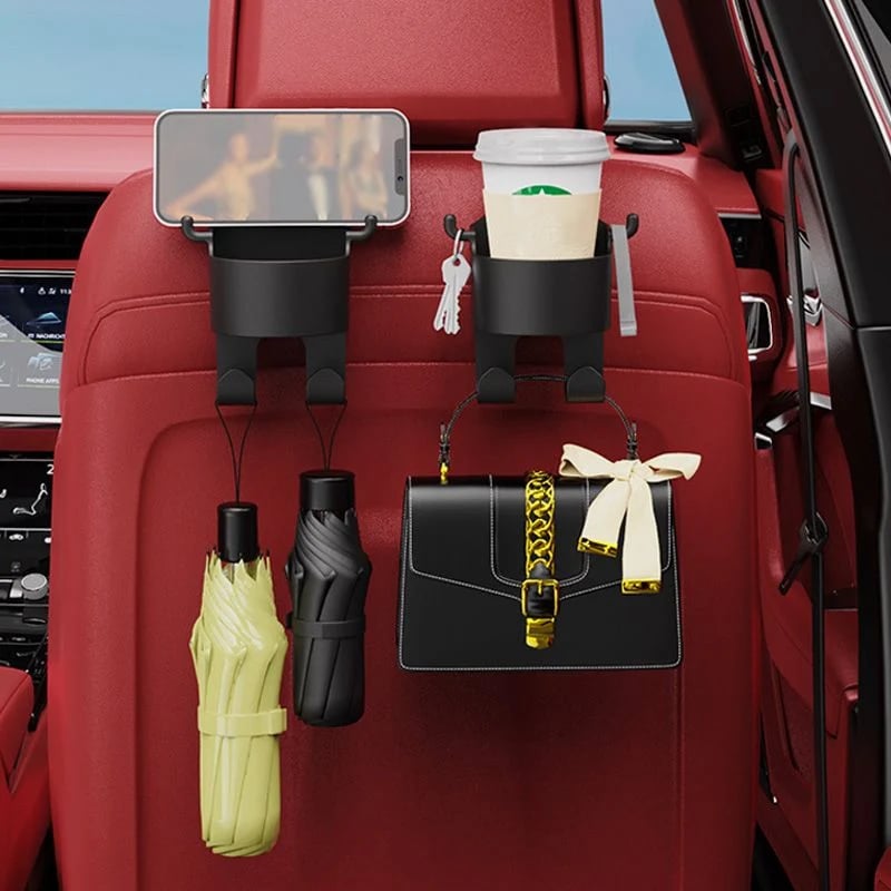 🔥HOT SALE🔥📢📢40% OFF !! ⏰Car Seat Headrest Cup Holder with Hooks