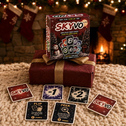 🎄 SKYNO Christmas Edition – Fast-Paced Strategic Card Game for Family & Friends 🎴