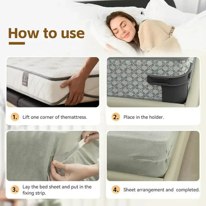 🔥4-Pack Universal Heavy-Duty Bed Sheet Holder Straps No-Slip Peace of Mind
