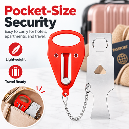 🔒 Portable Door Security Locks, 2-Pack – Heavy-Duty Metal Travel Hardware for Hotel Rooms, Apartments and Rentals