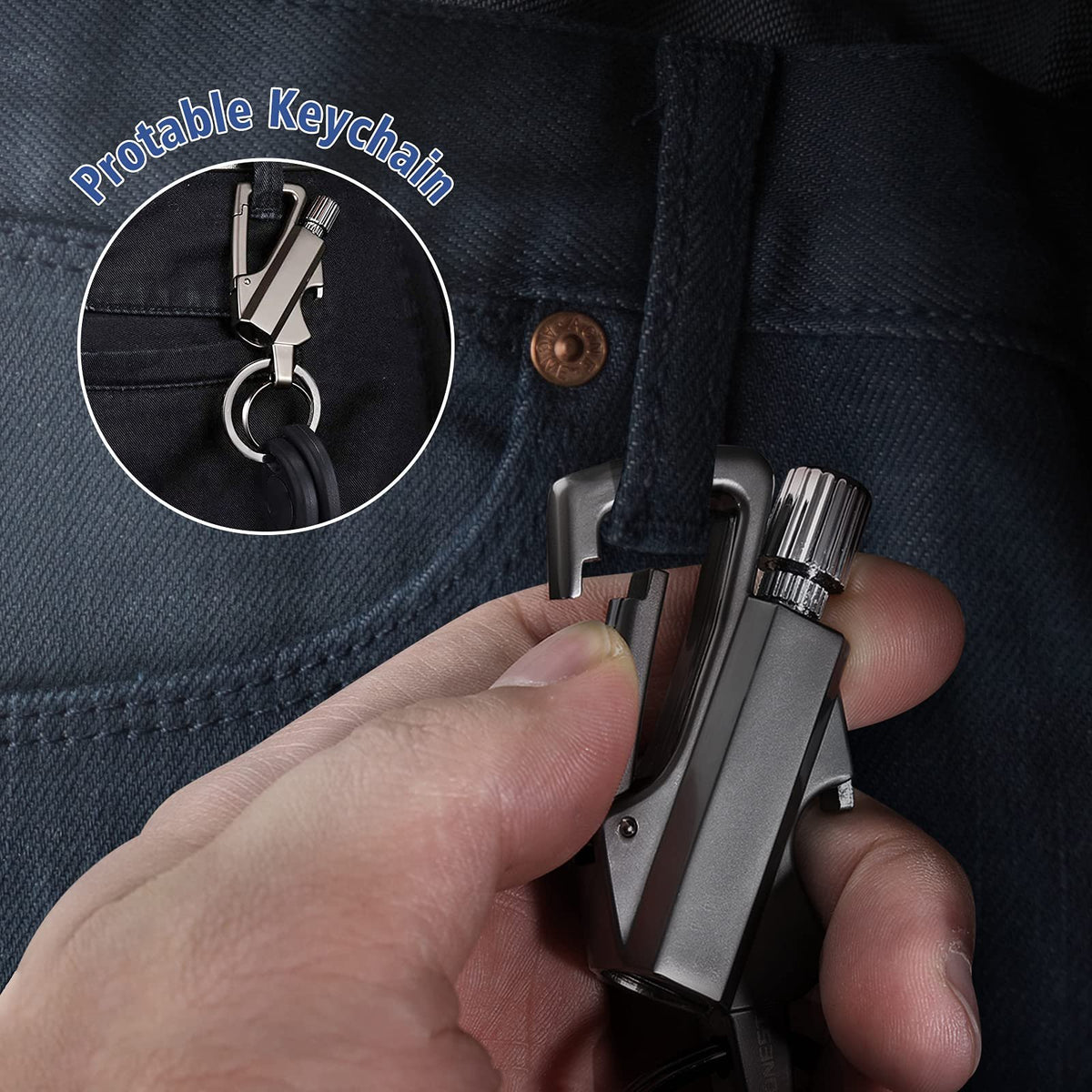 Infinity Match Fire Starter 🔥 – Keychain Multitool with Bottle Opener
