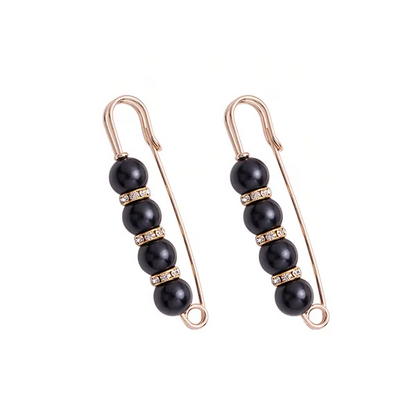 ✨ Pearl & Rhinestone Safety Pin Brooch – Elegant Decorative Fashion Accessory