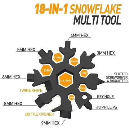 ❄️ Pocket Snowflake Multi-Tool | 18 Functions in Your Hand