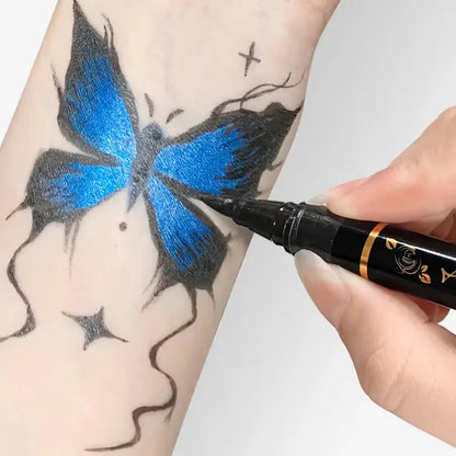 🎨✨ Vibrant 10-Piece Temporary Tattoo Pens for Creative Skin Art & Custom Designs 🌈