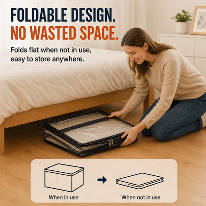 🎁Large Clear Storage Bag 🧺 – Spacious Organizer for Blankets, Clothes & More