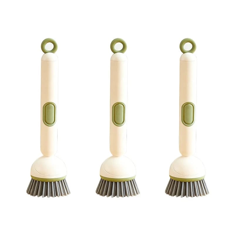 🧽✨ 6-Angle Soap Dispensing Brush – Scrub Smarter with Built-In Soap Control