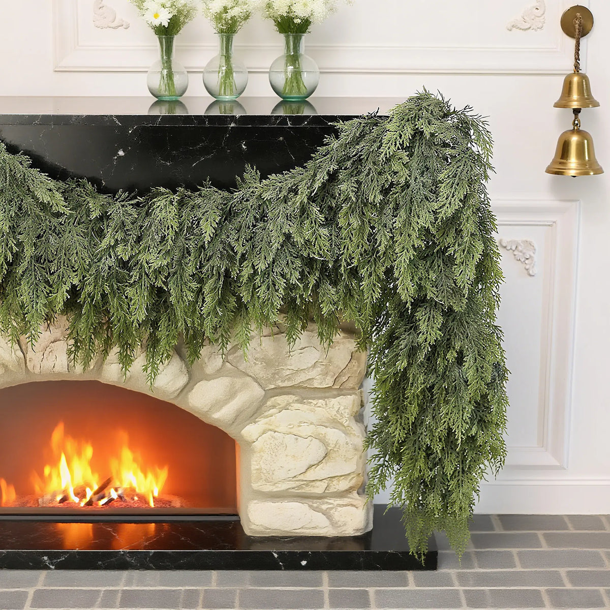✨Last Day 50% OFF✨Artificial Cedar Garland Set of 2 (6 FT)