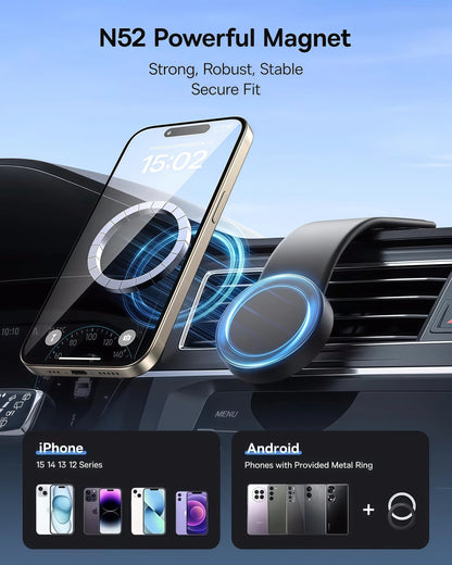 25N Magnetic Car Phone Mount 📱 – Bendable 360° Dashboard Holder
