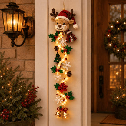 🔥 Limited-Time 50% OFF – 🎅MerryCascade™ Glowing Christmas Door Hanger