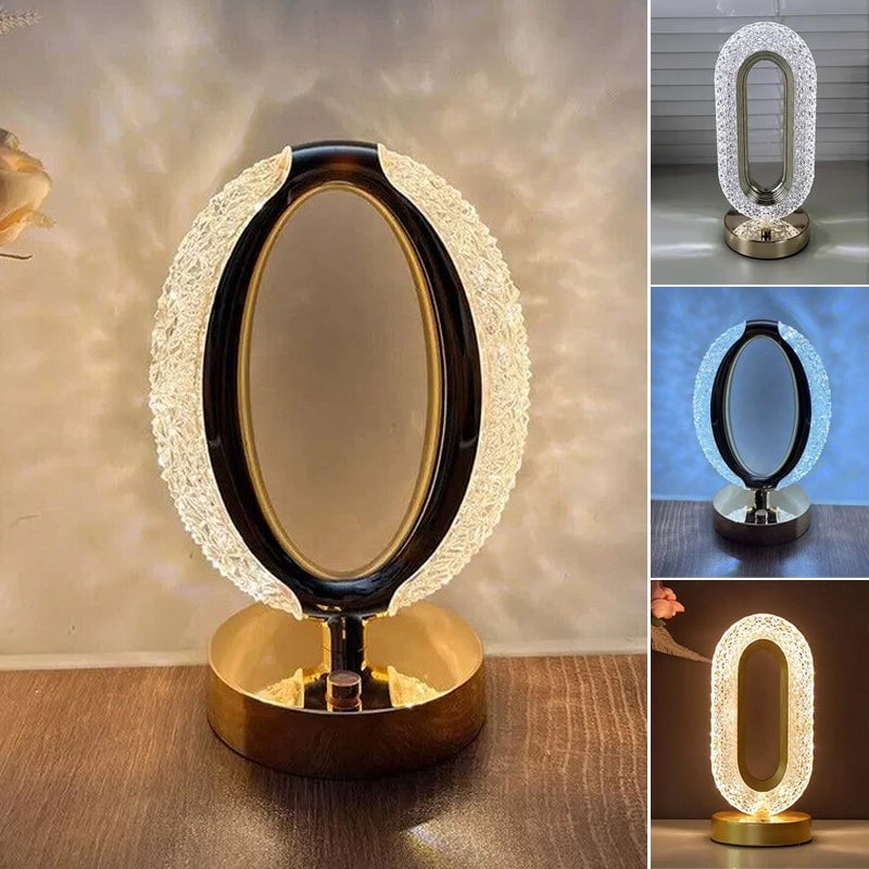 ✨ Crystal Glow Bedside Lamp – Elegant Nightstand Lighting for Cozy Spaces