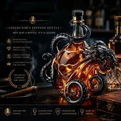 🎁 The  Rum Edition 3D Octopus Bottle 🐙🥃