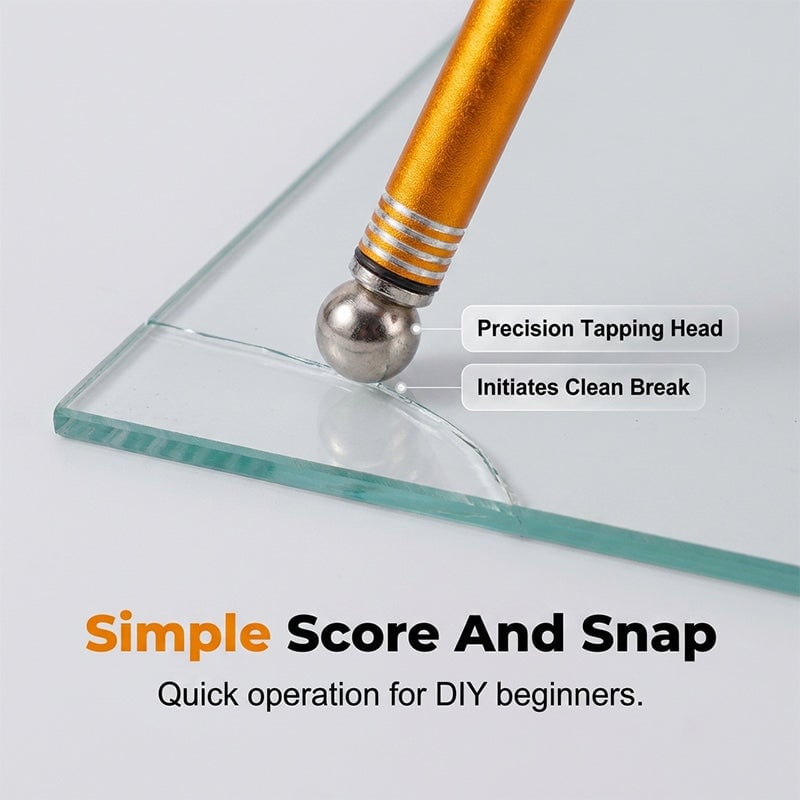⚡ Clean-Cut Diamond Glass Scoring Tool with Ergonomic Alloy Grip & Precision Roller Wheel