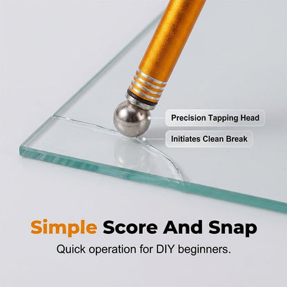 ⚡ Clean-Cut Diamond Glass Scoring Tool with Ergonomic Alloy Grip & Precision Roller Wheel