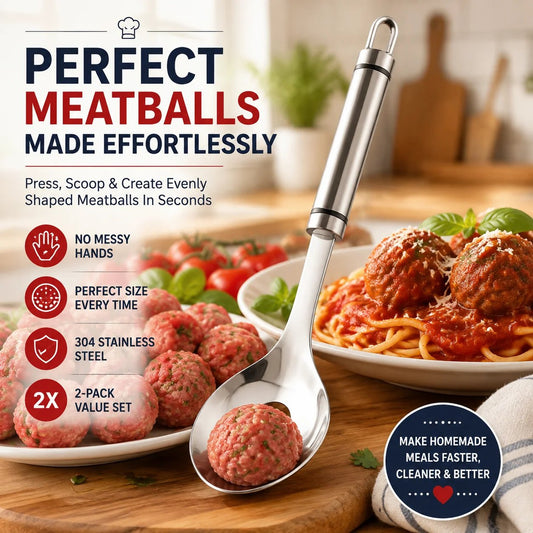 🔥🍝Stainless Steel Meatball Maker Spoon – Make Perfect Meatballs Without Messy Hands