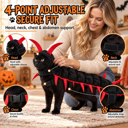 😹Creepy-Cute Cat Centipede Costume – Watch Those Legs Wiggle 🎃