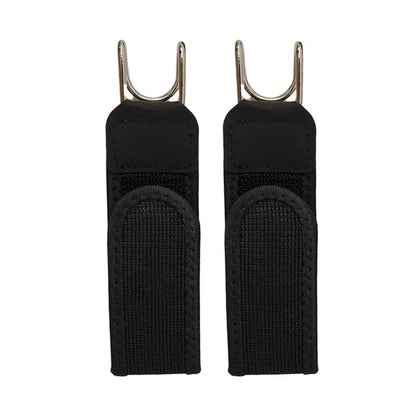 2-Pack Tactical Stretch Belts with Metal Hook Buckles – Black 🖤