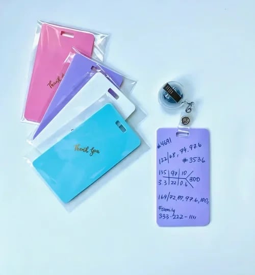 🩺📝 Erasable Badge Note – 🖊 Write, Wipe & Reuse with a Free Badge Clip