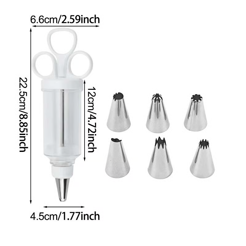 🧁 Stainless Steel Cream Piping Nozzles for Cakes & Cupcakes