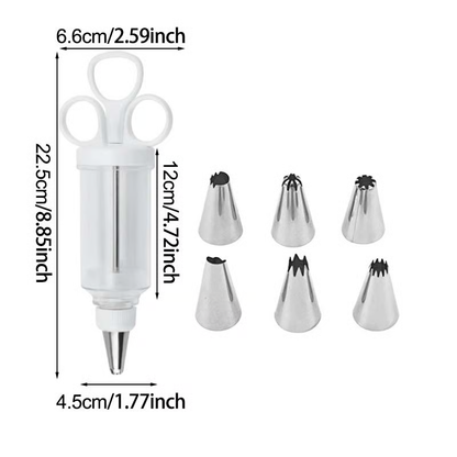 🧁 Stainless Steel Cream Piping Nozzles for Cakes & Cupcakes