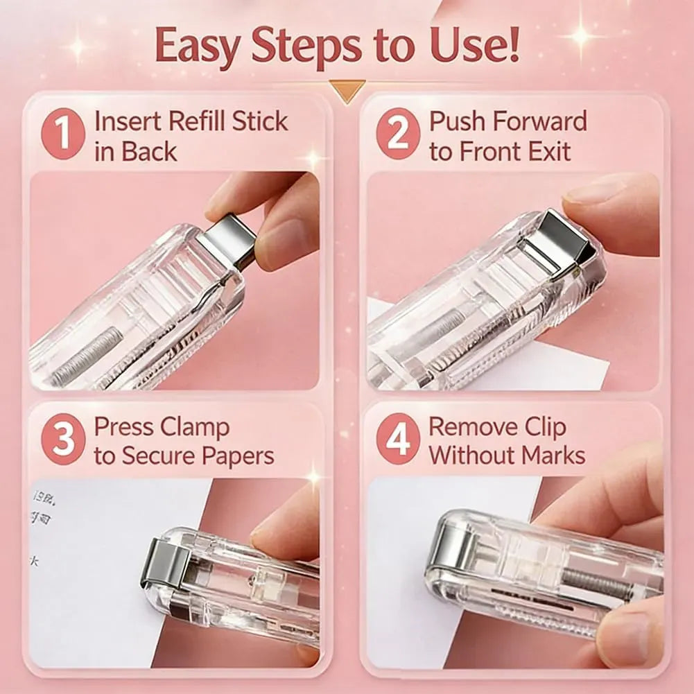 🔥Portable Binder Clip Stapler