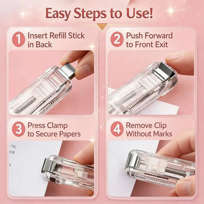 🔥Portable Binder Clip Stapler