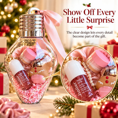DIY Christmas Bulb Ornament Gift Jar
