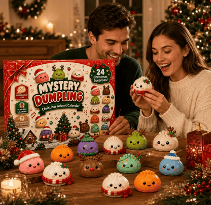 🥟24-Day Holiday Countdown Box with Cute Dumpling Squishies 🎄