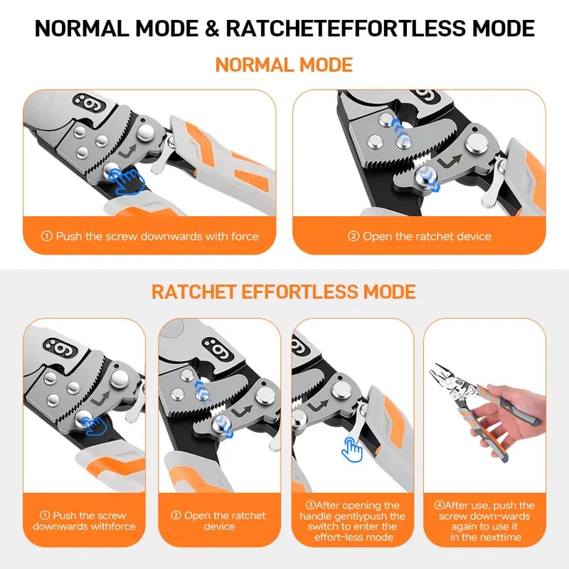 🔧 Self-Locking Ratchet Pliers | Secure Grip Workshop Tool