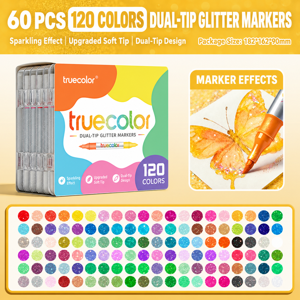 🎉🎁Magic Glitter Outline Markers✨Double-Ended Dual-Color Art Pens