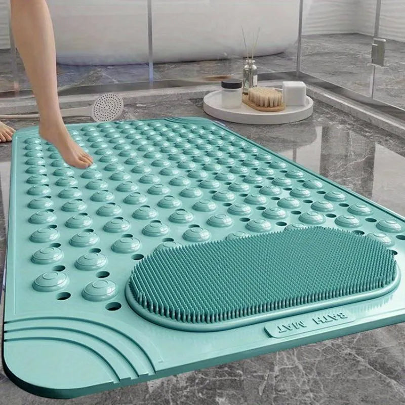 🚿 Non-Slip Shower Floor Mat – Secure Bathroom Grip in Green