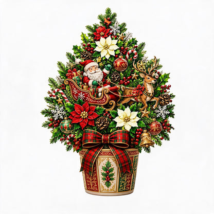 💯🌲 Pop-Up 3D Christmas Tree Card ✨ Turns Into Freestanding Festive Table Decor