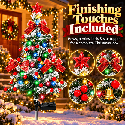 ☀️ Solar-Powered Christmas Garden Lights – Outdoor Holiday Glow for Trees & Courtyards